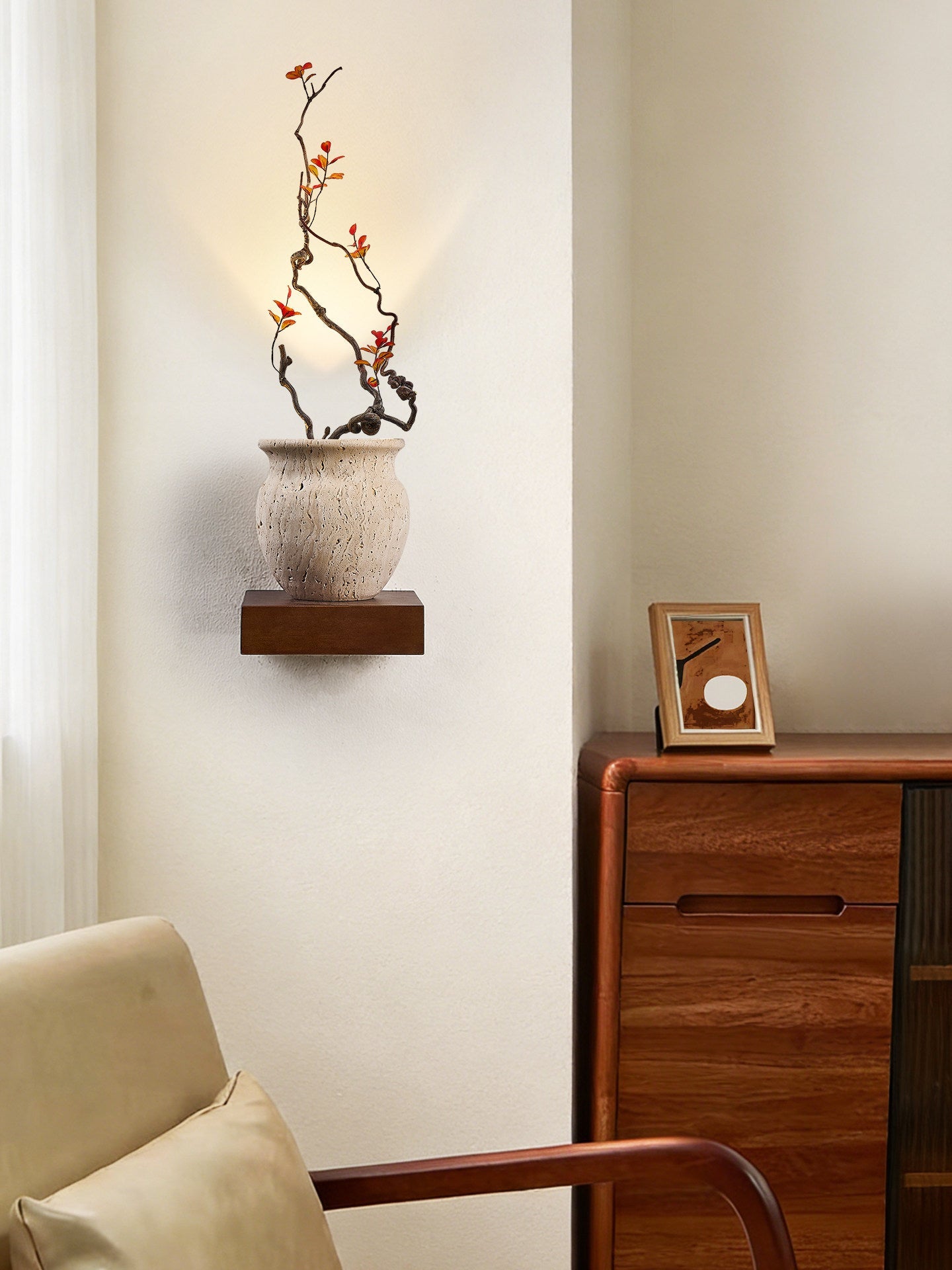 Arbor Sculptural Wall Lamp-Neutral Decor