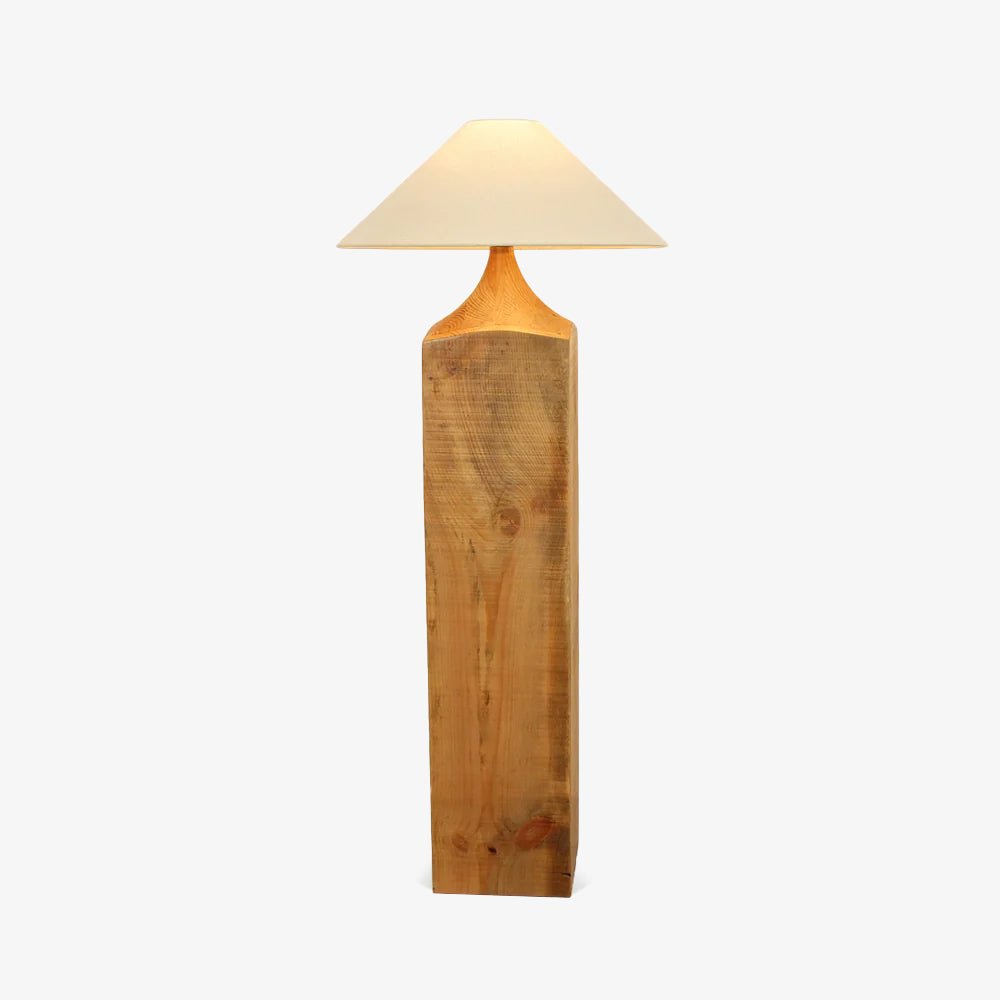Rustica Timber Column Floor Lamp-Neutral Decor