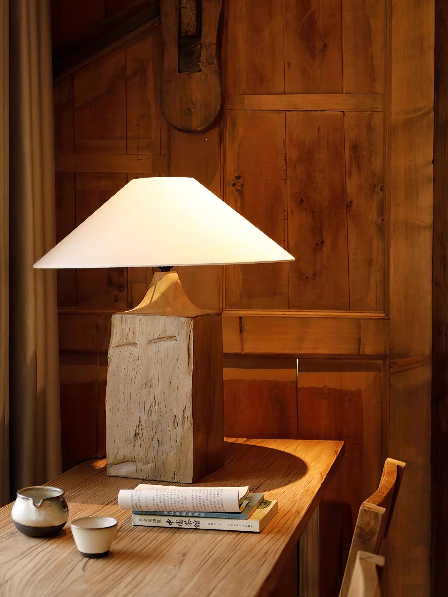 Rustica Timber Column Floor Lamp-Neutral Decor