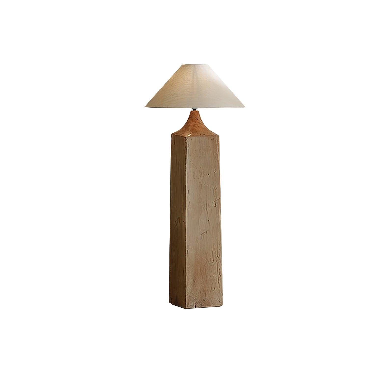 Rustica Timber Column Floor Lamp-Neutral Decor