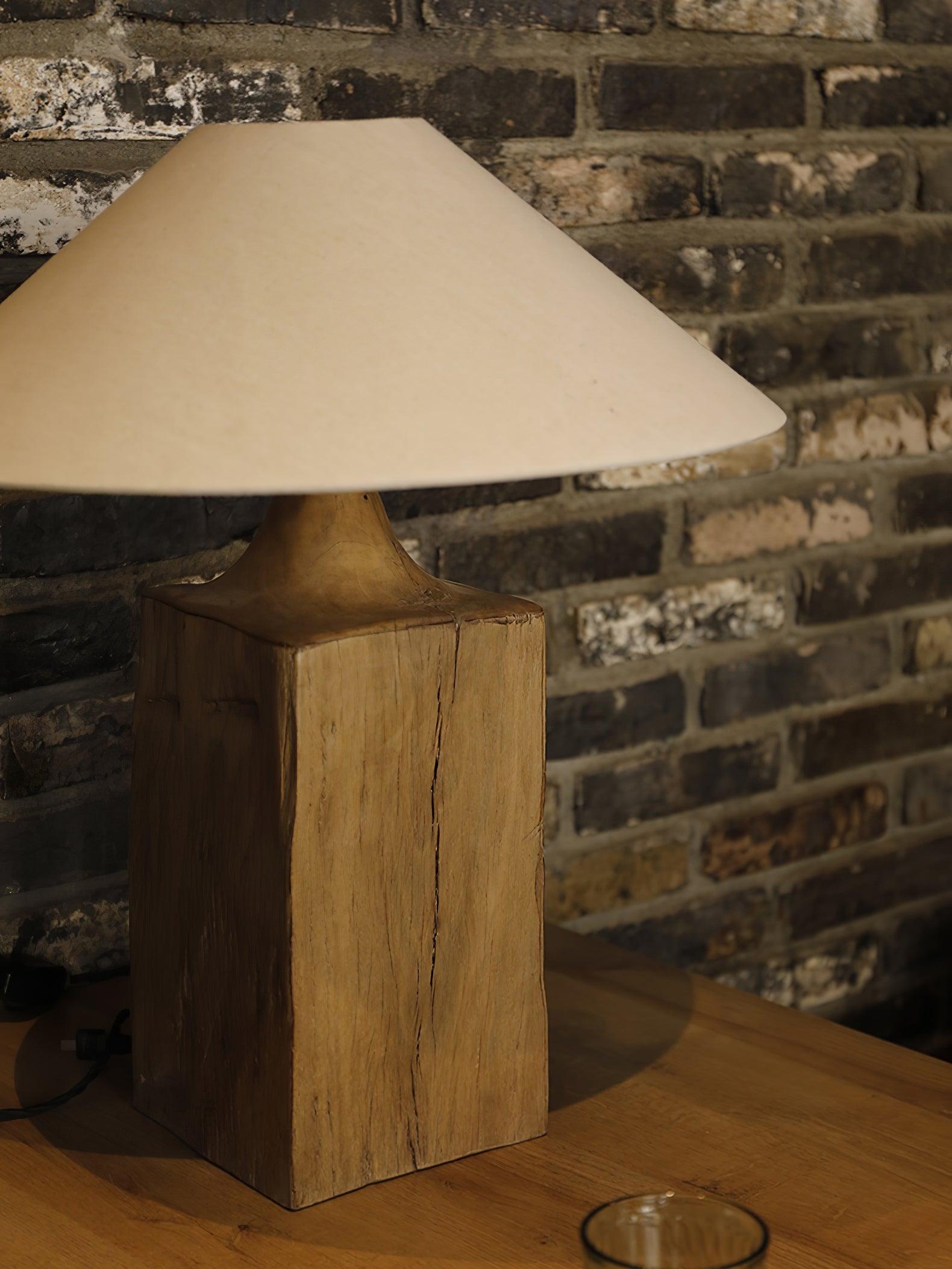 Rustica Timber Column Floor Lamp-Neutral Decor