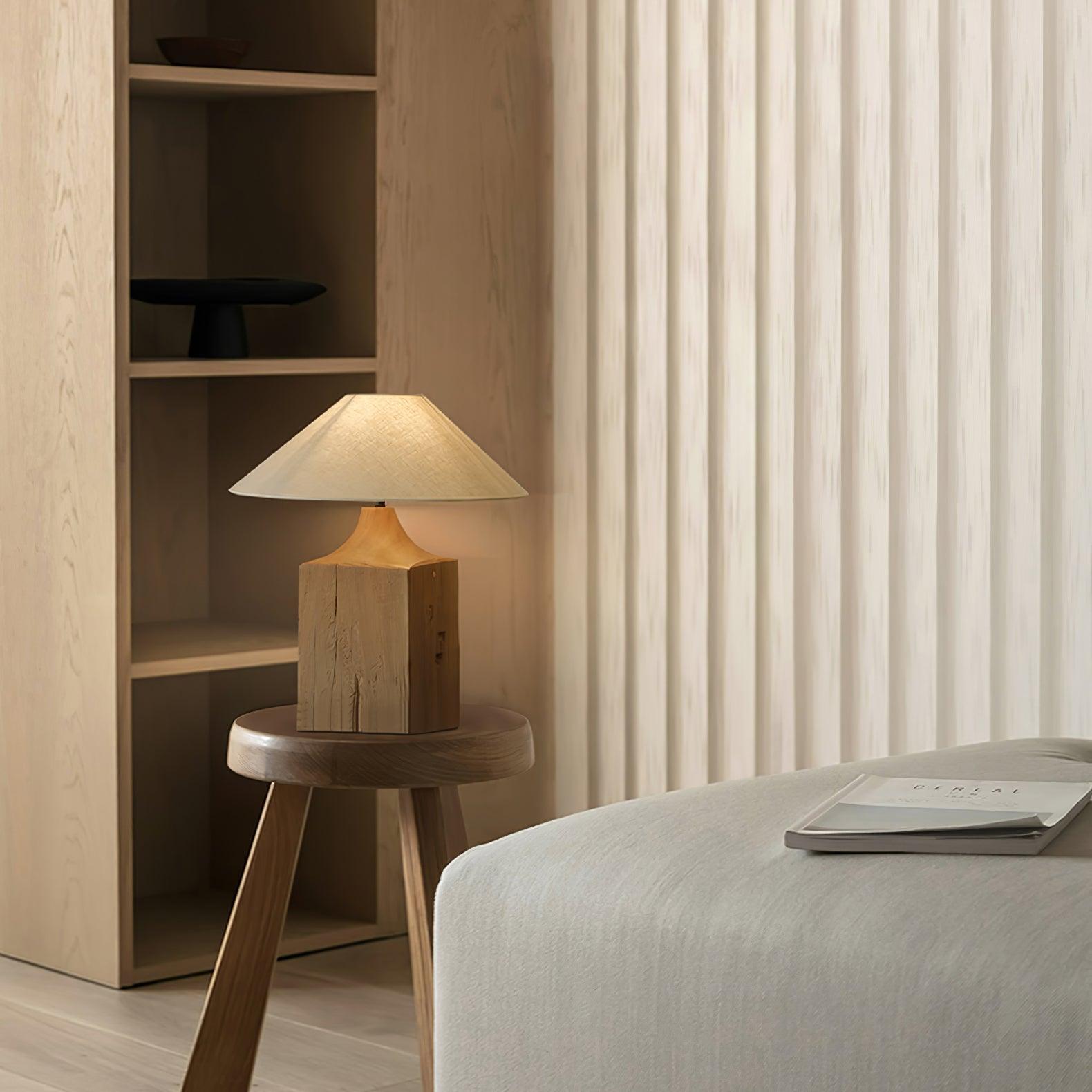 Rustica Timber Column Floor Lamp-Neutral Decor