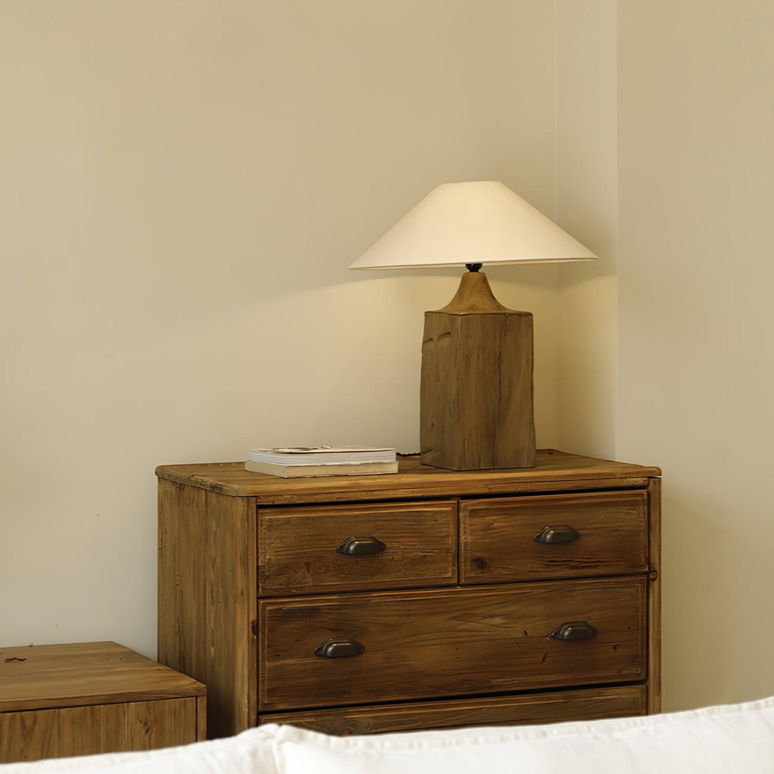 Rustica Timber Column Floor Lamp-Neutral Decor