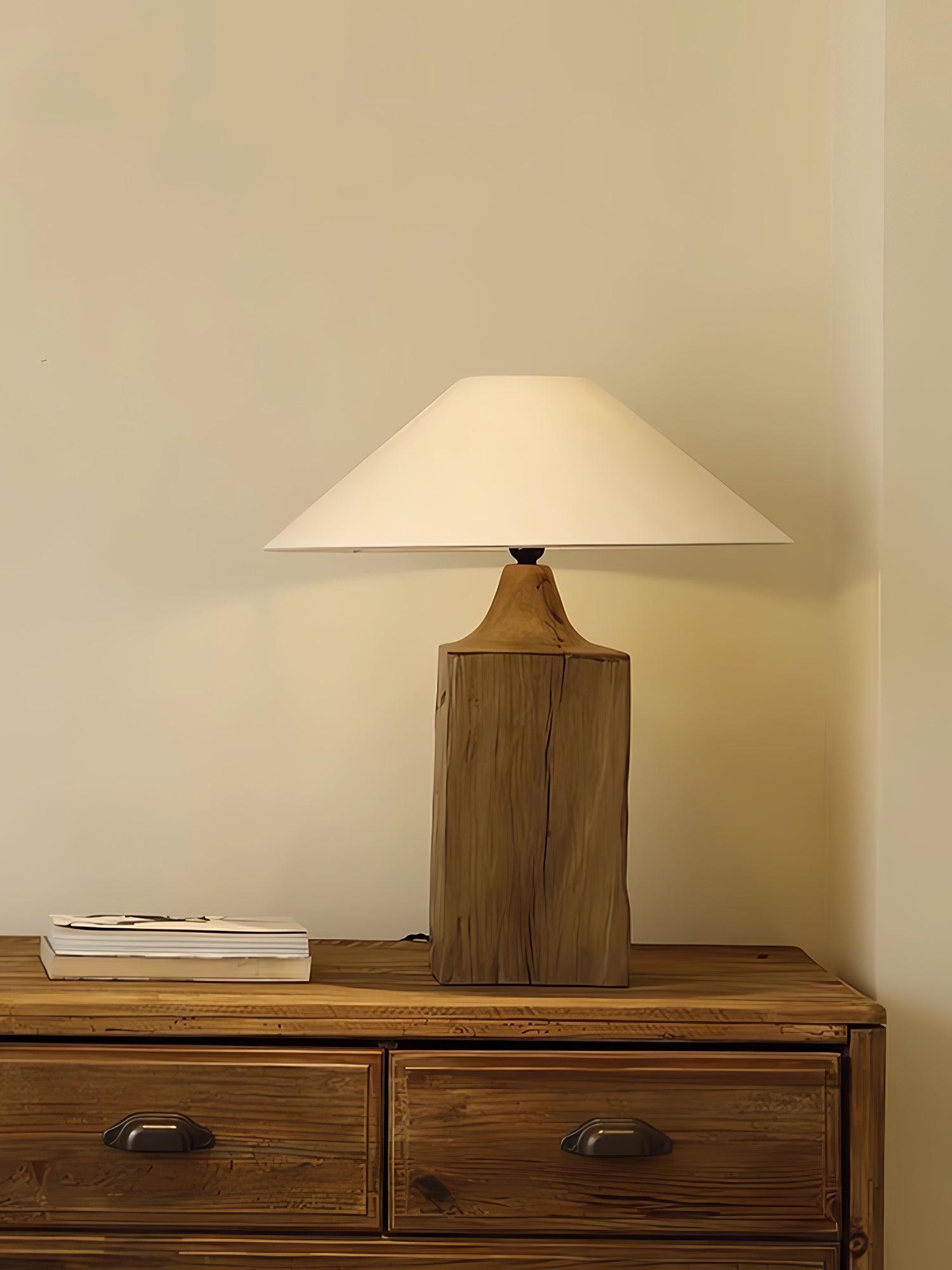 Rustica Timber Column Floor Lamp-Neutral Decor