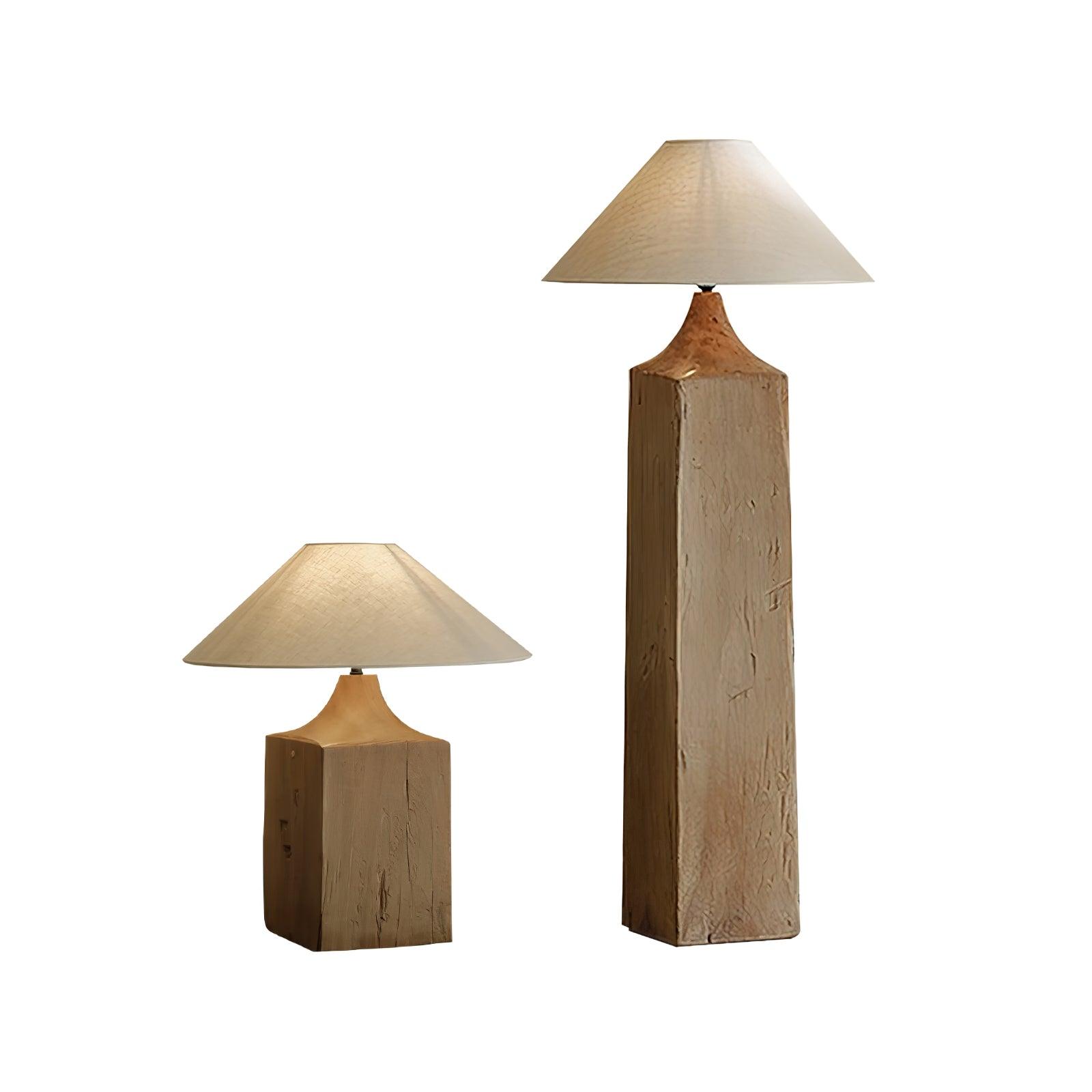 Rustica Timber Column Floor Lamp-Neutral Decor