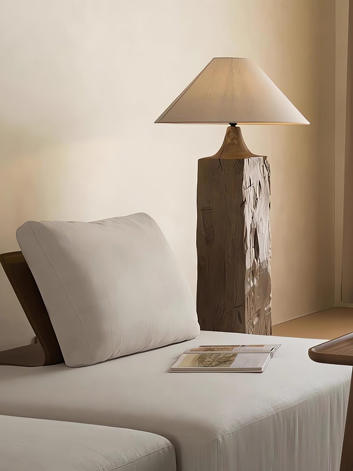 Rustica Timber Column Floor Lamp-Neutral Decor
