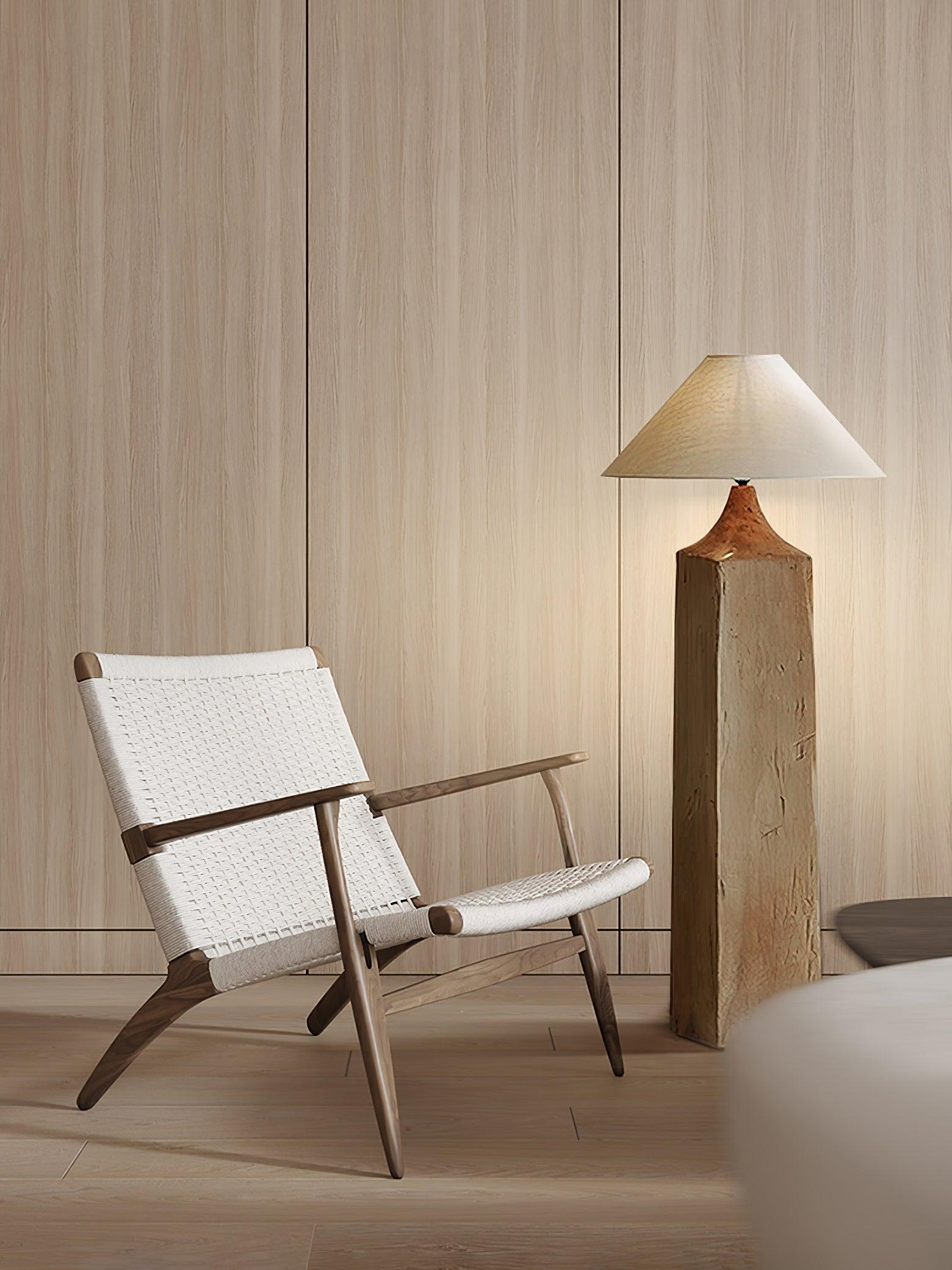 Rustica Timber Column Floor Lamp-Neutral Decor