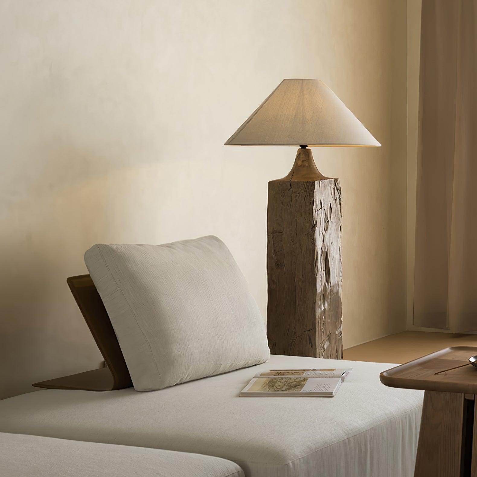Rustica Timber Column Floor Lamp-Neutral Decor