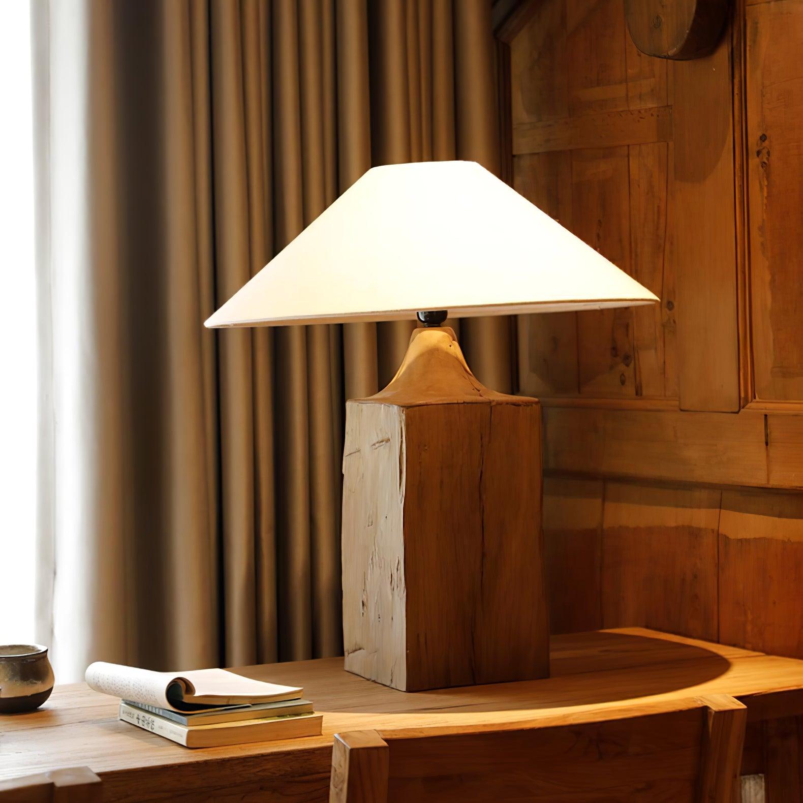 Rustica Timber Column Floor Lamp-Neutral Decor