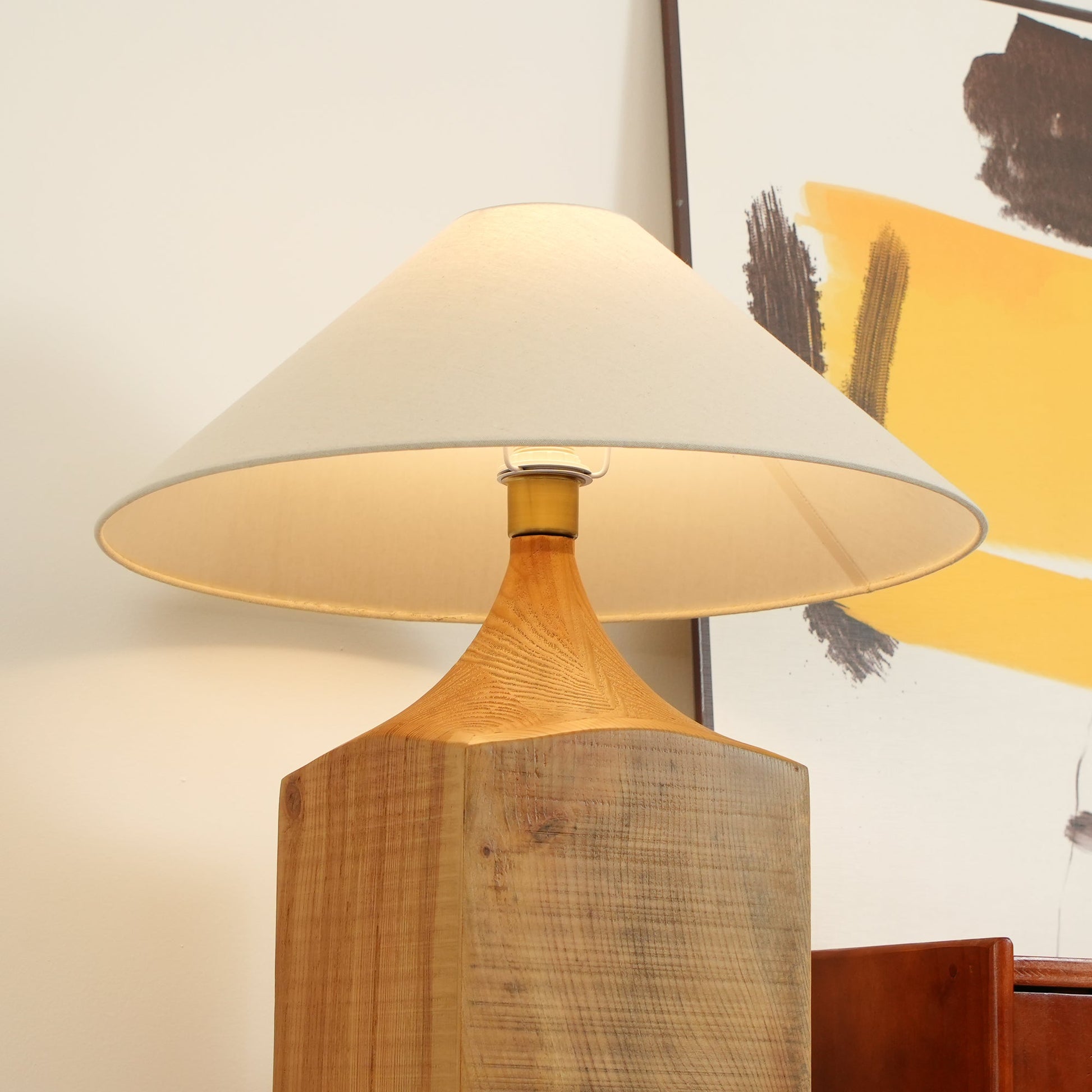 Rustica Timber Column Floor Lamp-Neutral Decor