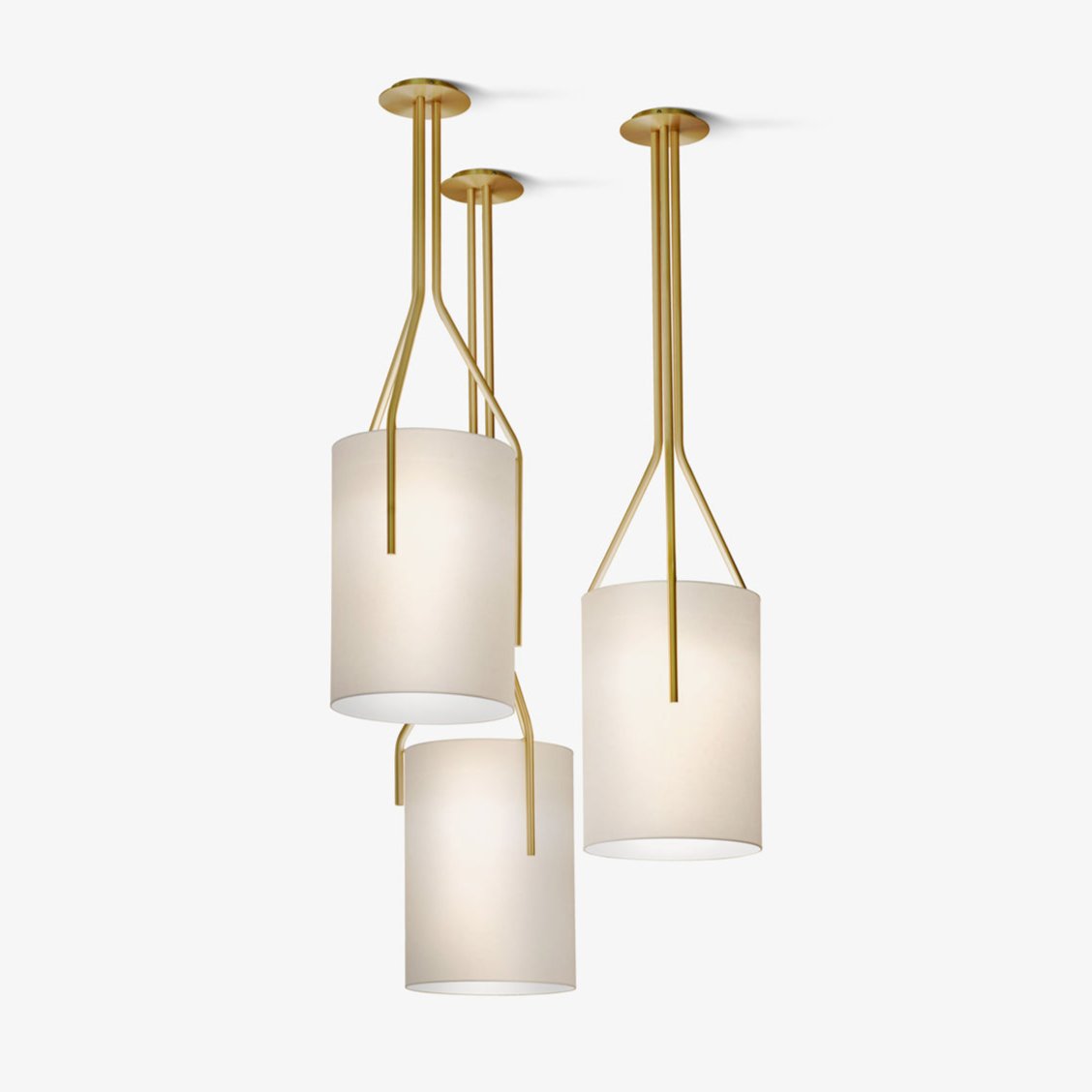 Cex Chandelier LED 3-Lights Brass Modern-Neutral Decor