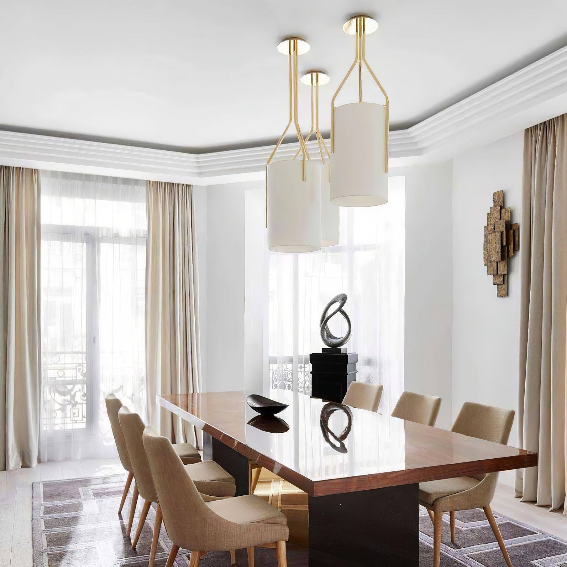 Cex Chandelier LED 3-Lights Brass Modern-Neutral Decor