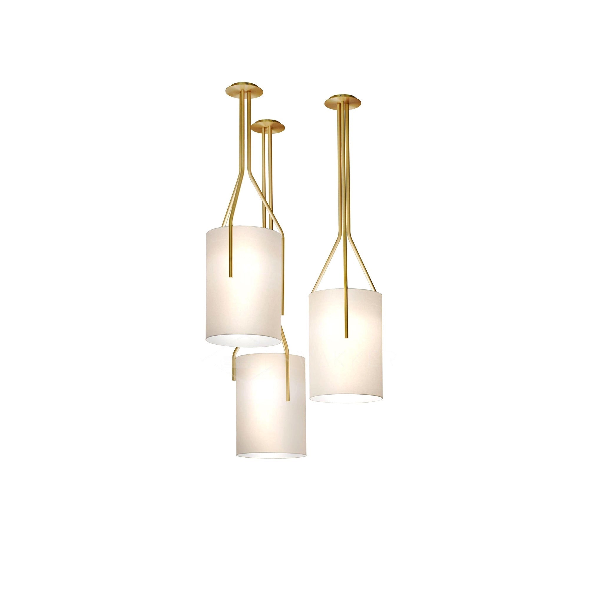 Cex Chandelier LED 3-Lights Brass Modern-Neutral Decor