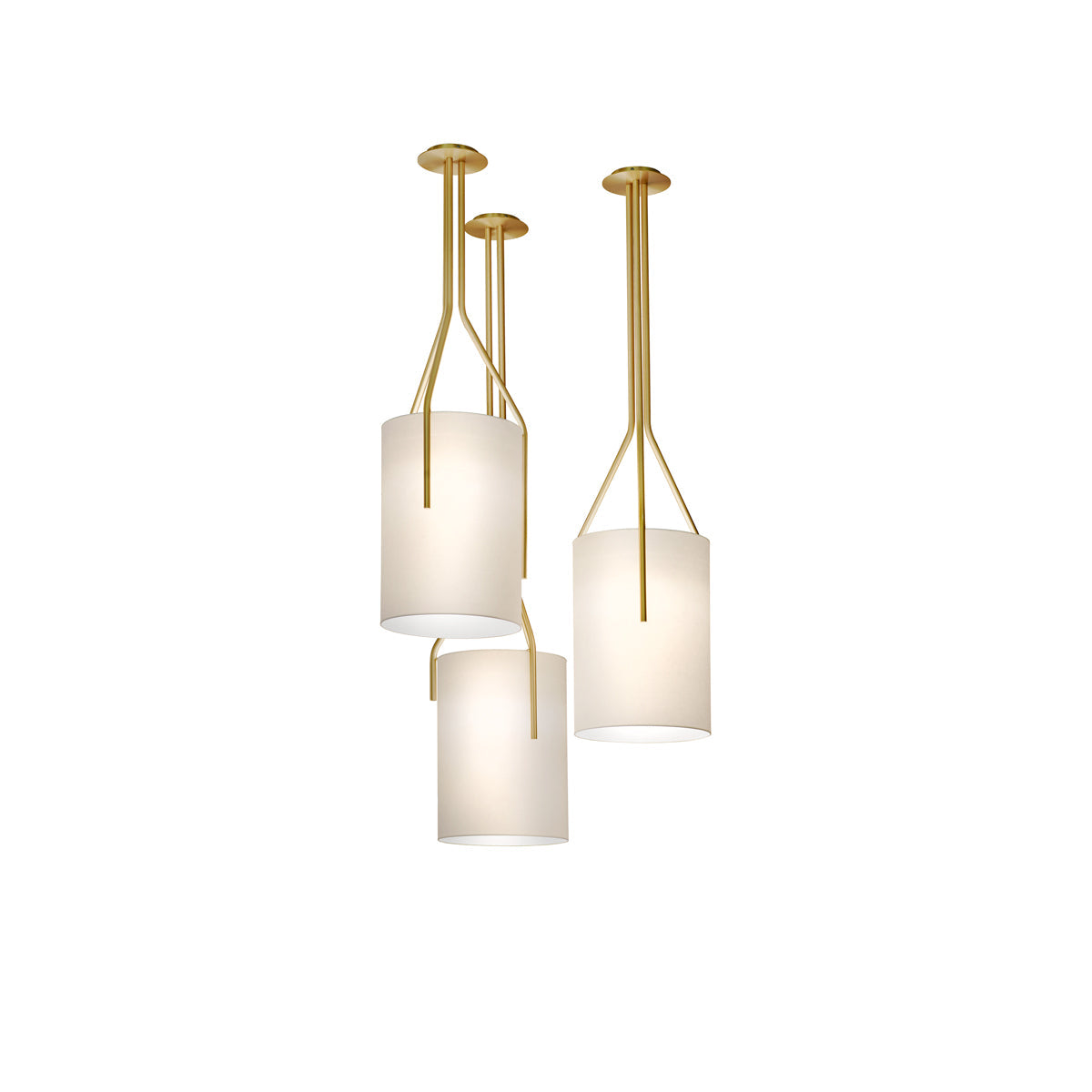 Cex Chandelier LED 3-Lights Brass Modern-Neutral Decor