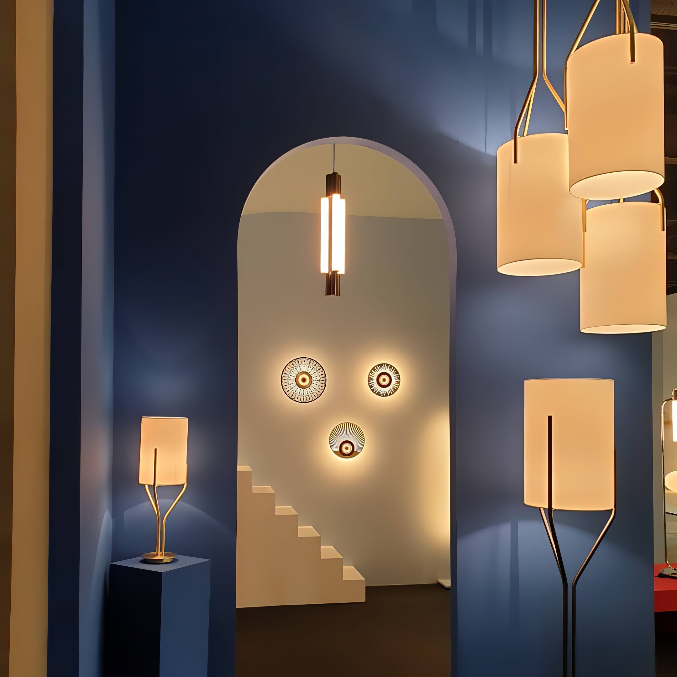 Cex Chandelier LED 3-Lights Brass Modern-Neutral Decor