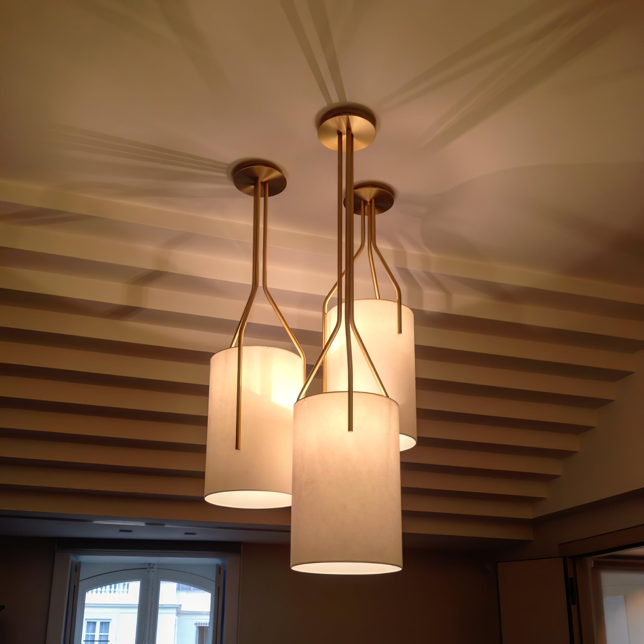Cex Chandelier LED 3-Lights Brass Modern-Neutral Decor
