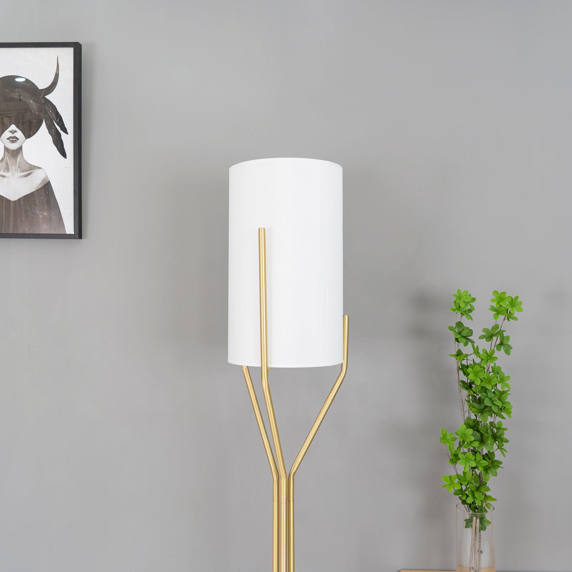 Evvynor Glam Brass Floor Lamp-Neutral Decor