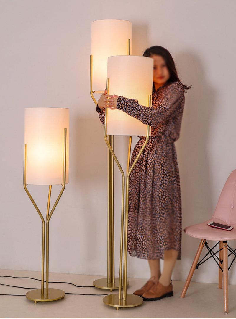 Evvynor Glam Brass Floor Lamp-Neutral Decor