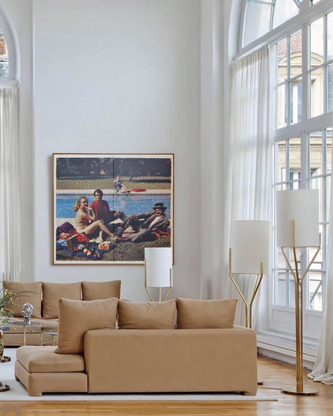 Evvynor Glam Brass Floor Lamp-Neutral Decor
