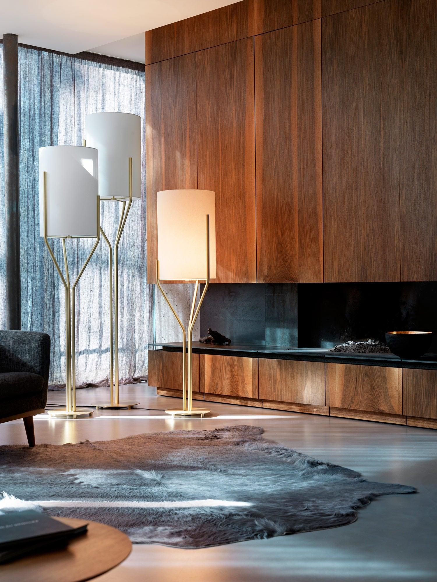 Evvynor Glam Brass Floor Lamp-Neutral Decor