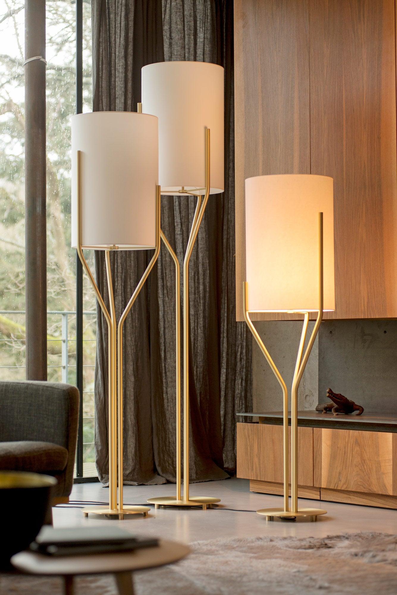 Evvynor Glam Brass Floor Lamp-Neutral Decor