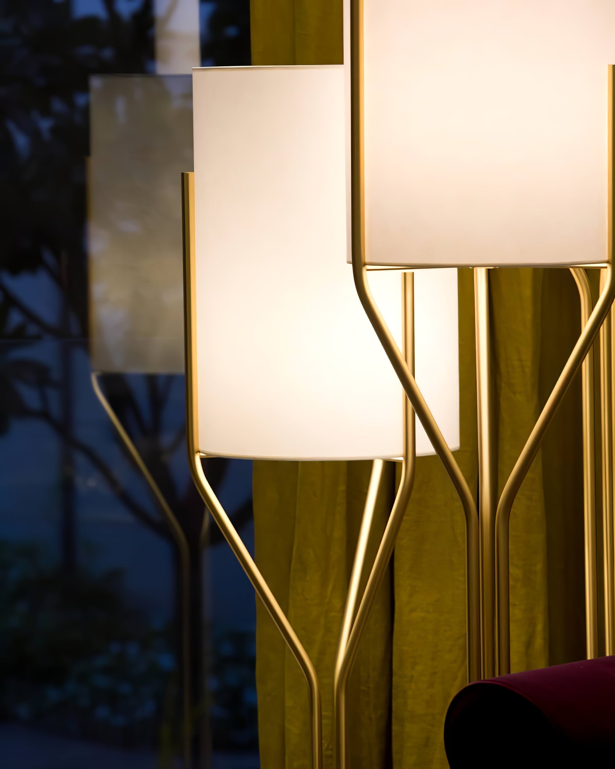 Evvynor Glam Brass Floor Lamp-Neutral Decor