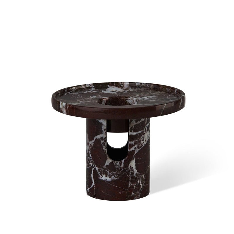 Arc Pillar Marble Candle Holder-Neutral Decor