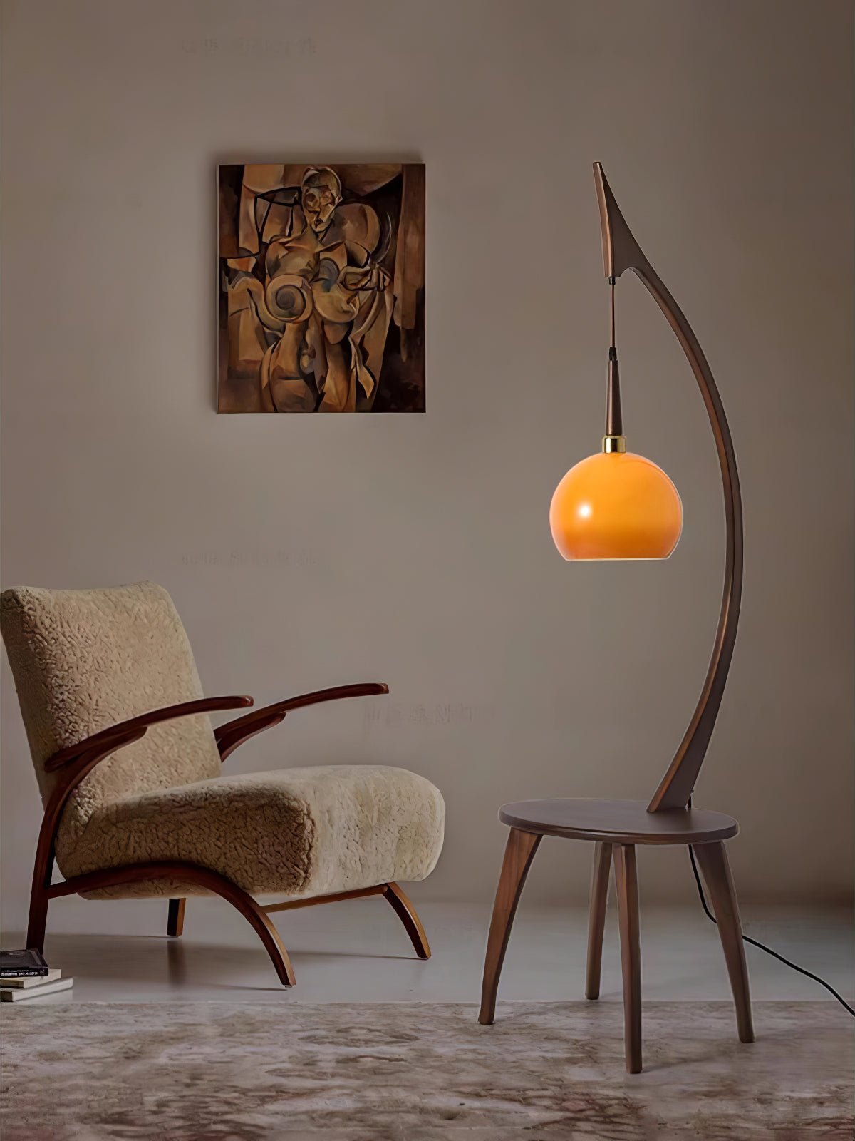 Arco Arc Curve Floor Lamp-Neutral Decor
