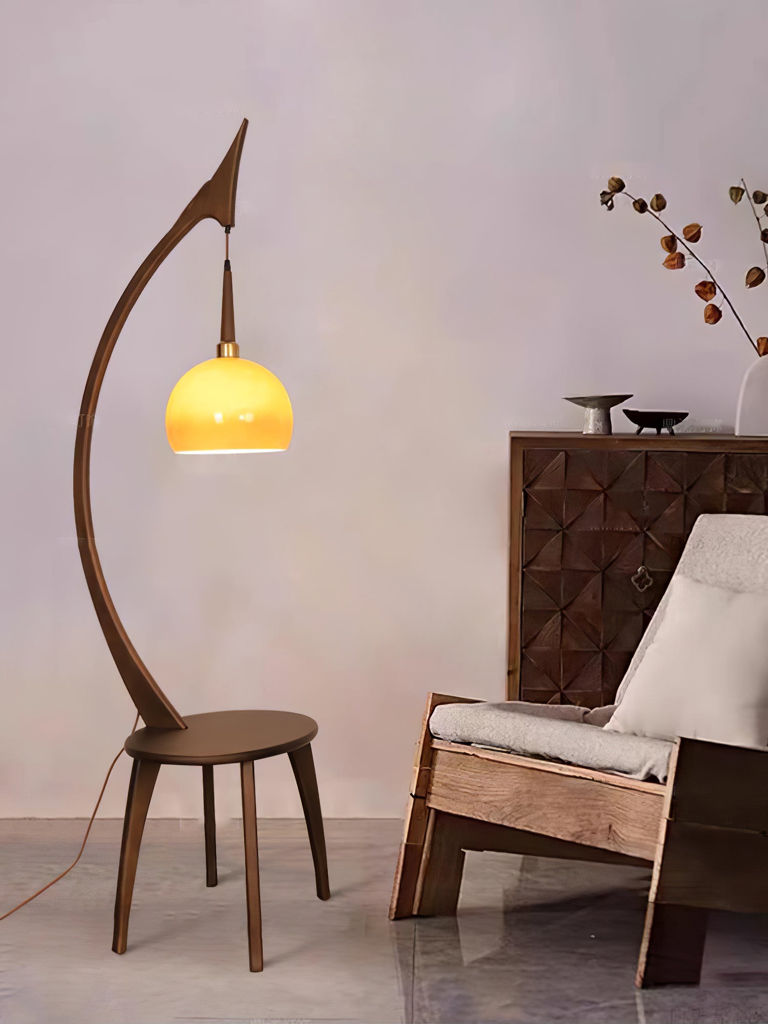 Arco Arc Curve Floor Lamp-Neutral Decor