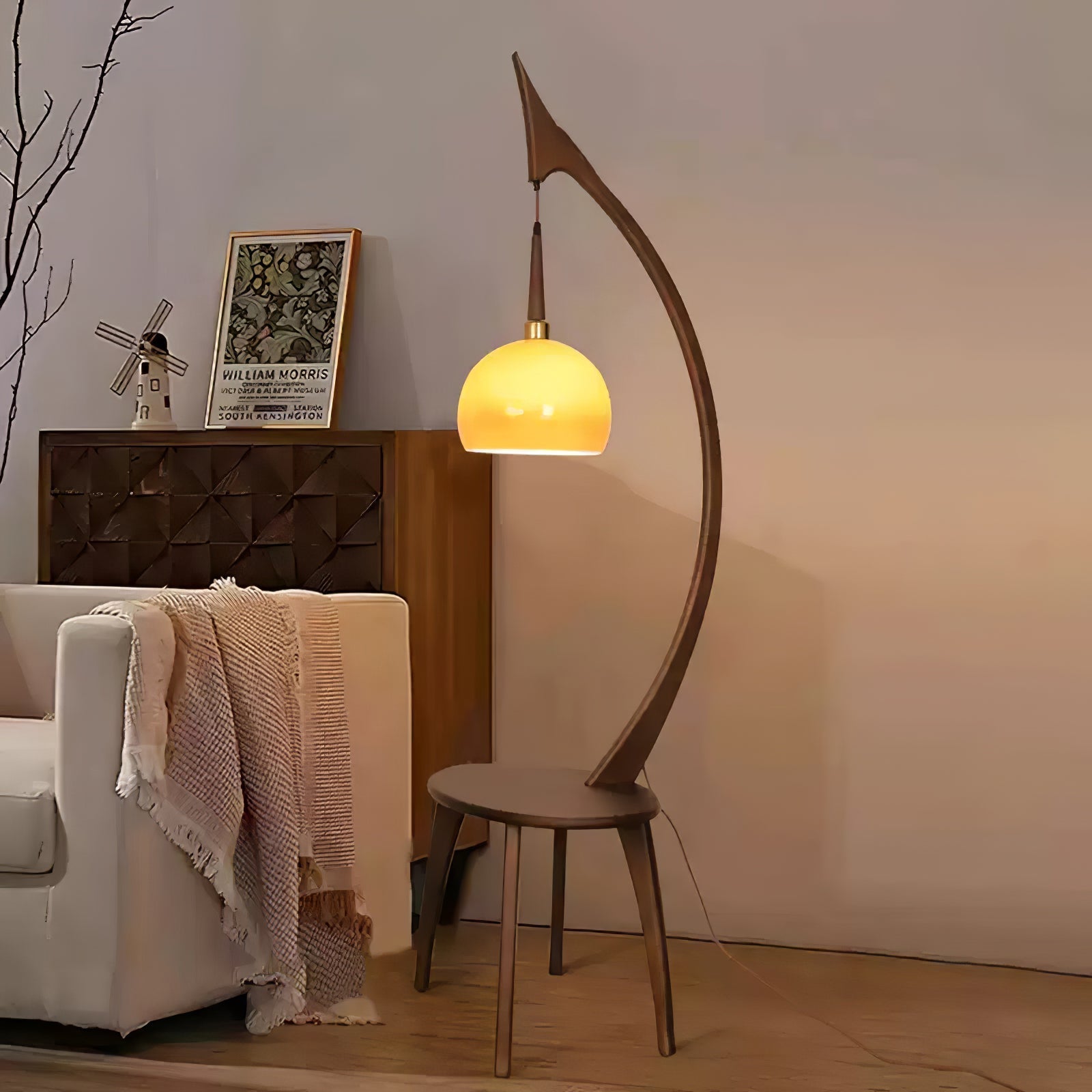 Arco Arc Curve Floor Lamp-Neutral Decor