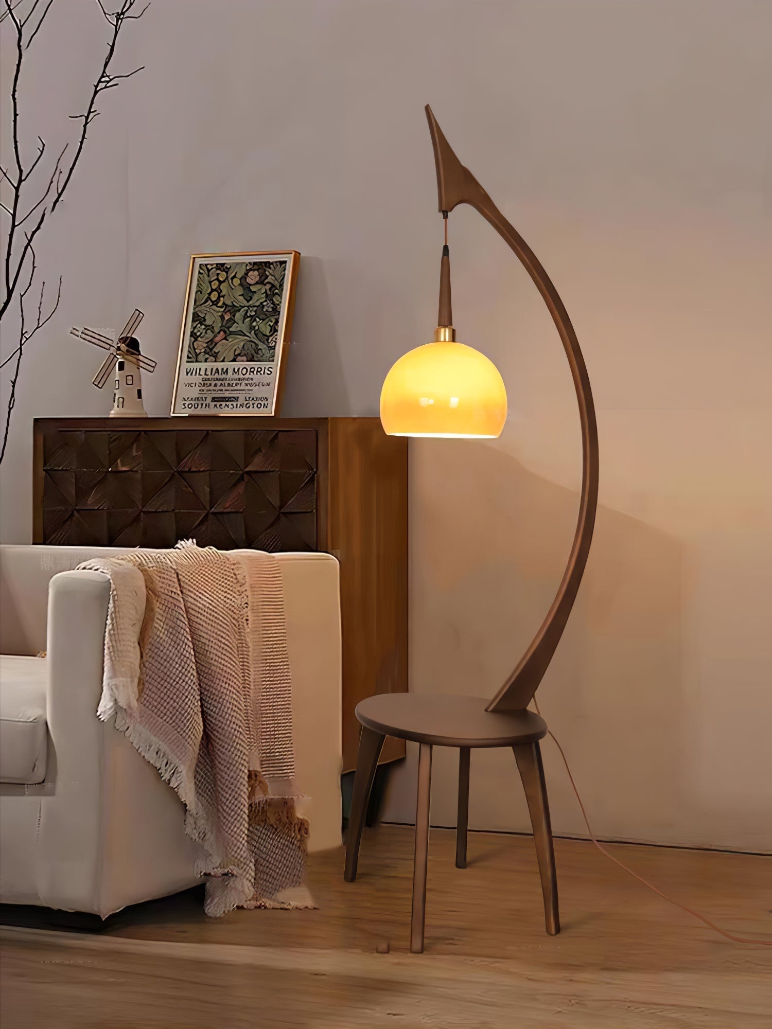 Arco Arc Curve Floor Lamp-Neutral Decor