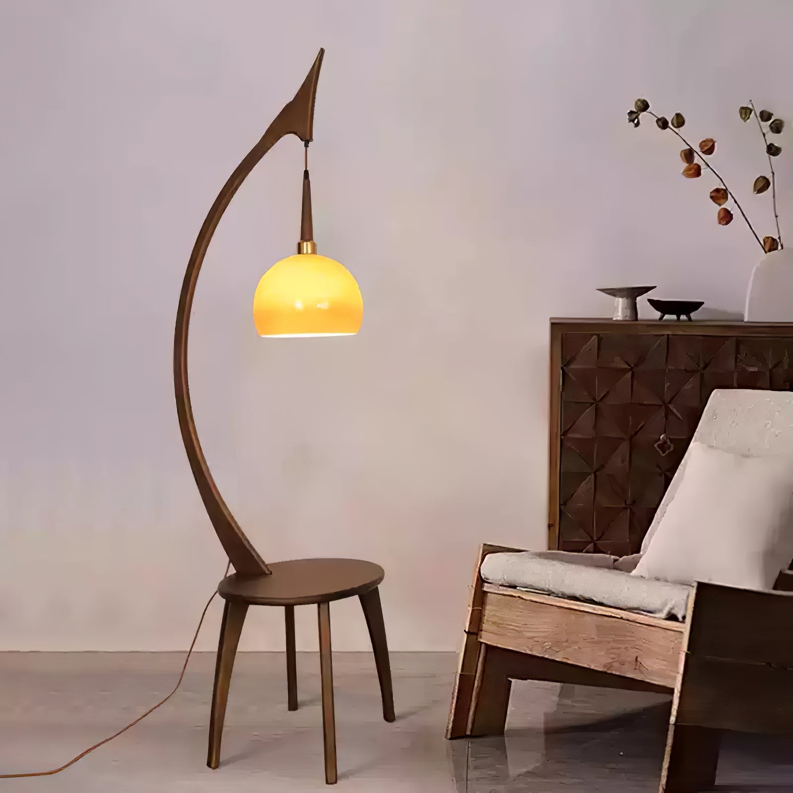 Arco Arc Curve Floor Lamp-Neutral Decor