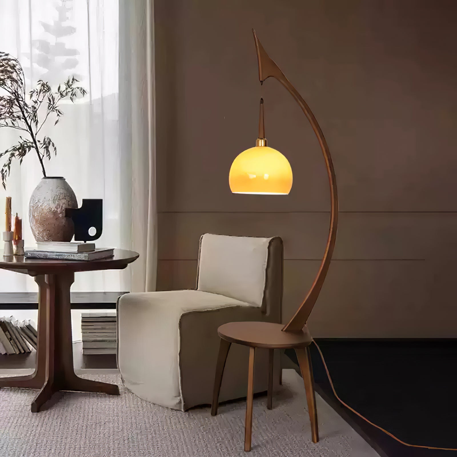 Arco Arc Curve Floor Lamp-Neutral Decor