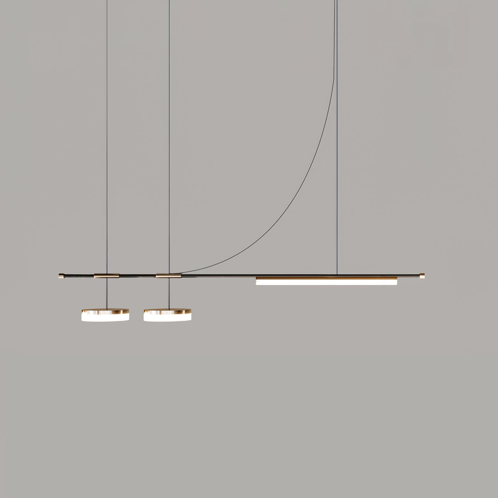 Della Linear Modern Pendant Light-Neutral Decor