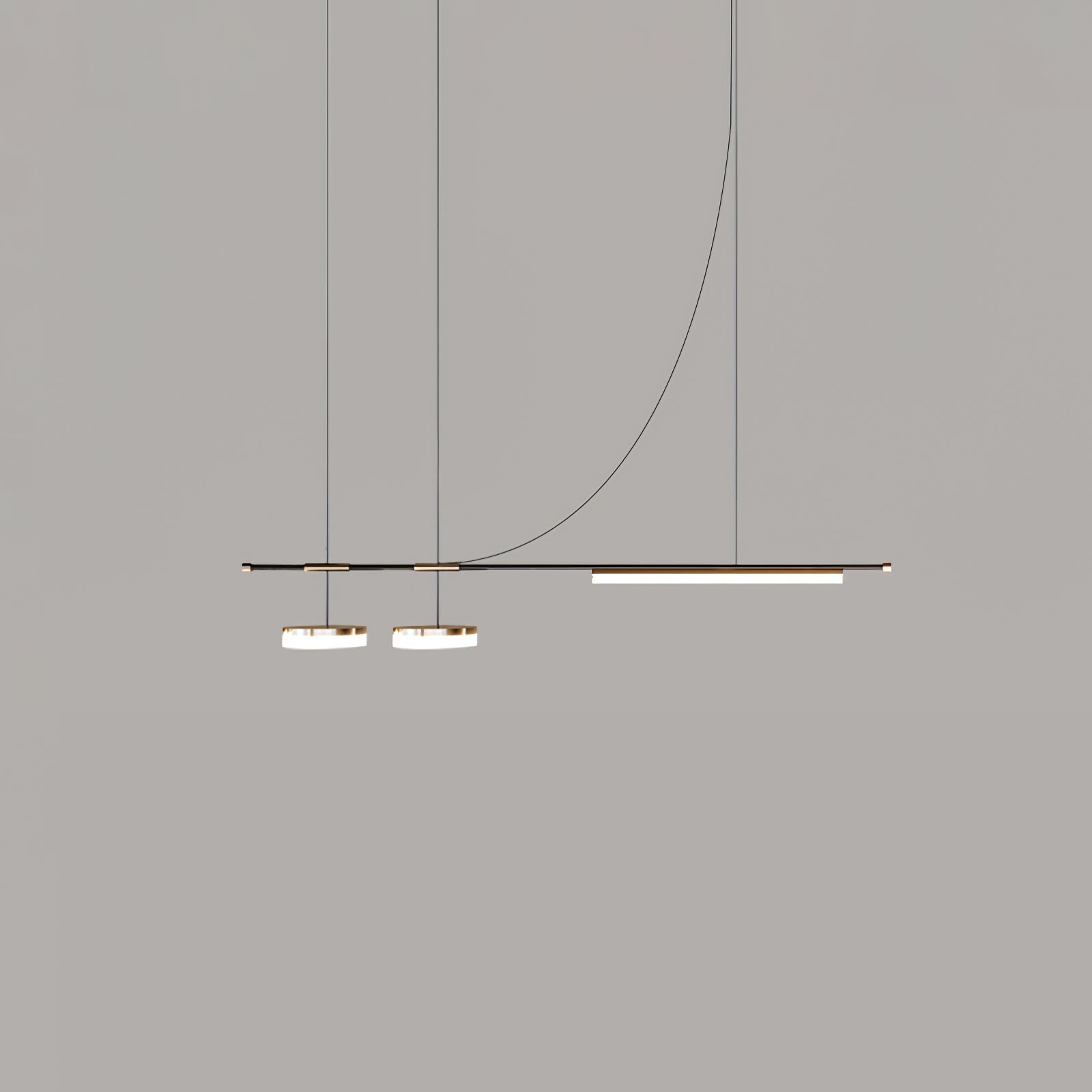 Della Linear Modern Pendant Light-Neutral Decor