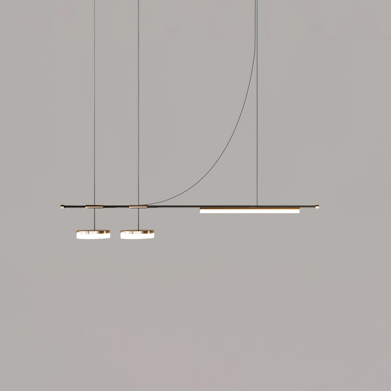 Della Linear Modern Pendant Light-Neutral Decor