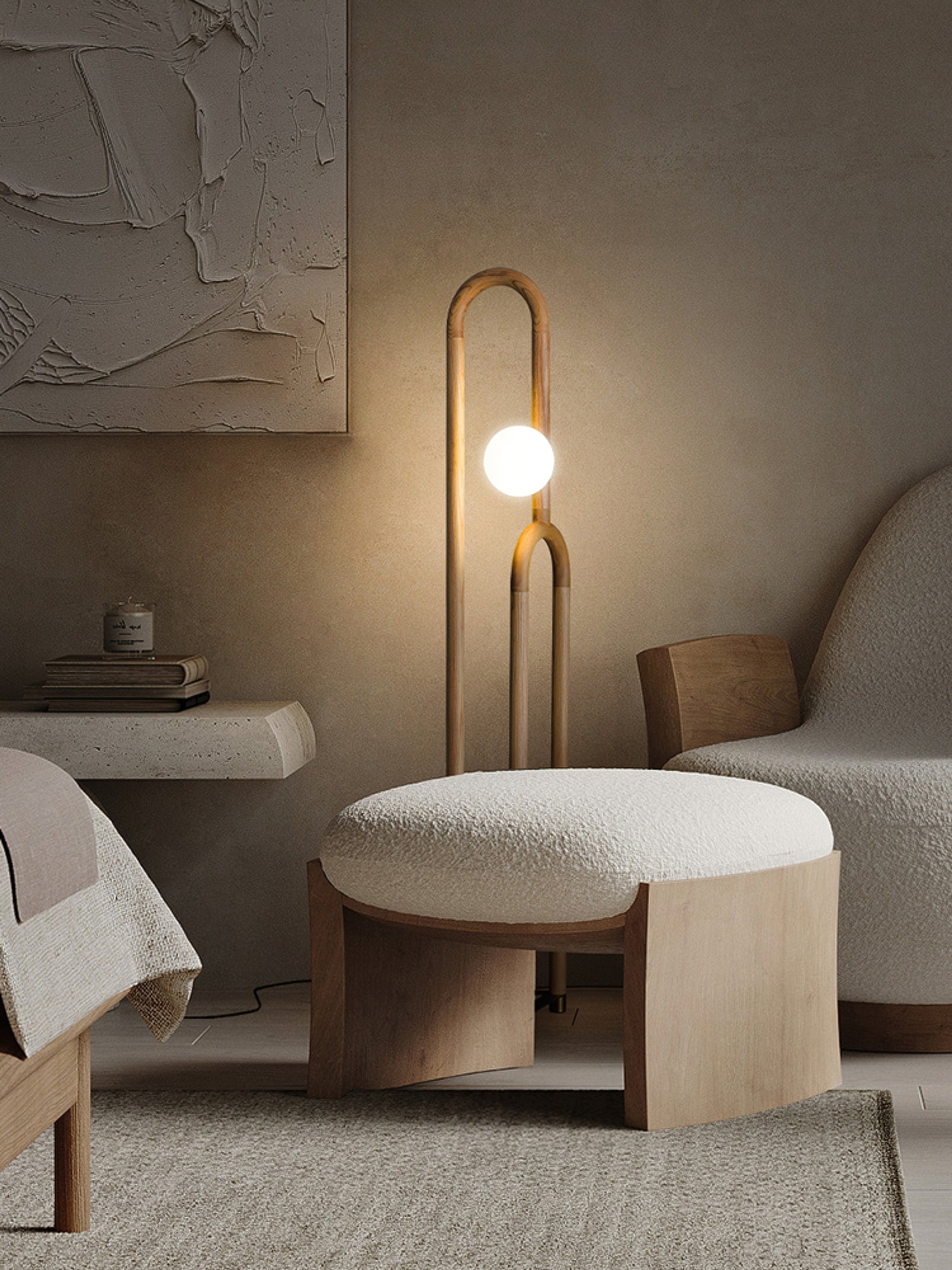 Veraear Art Deco Floor Lamp-Neutral Decor