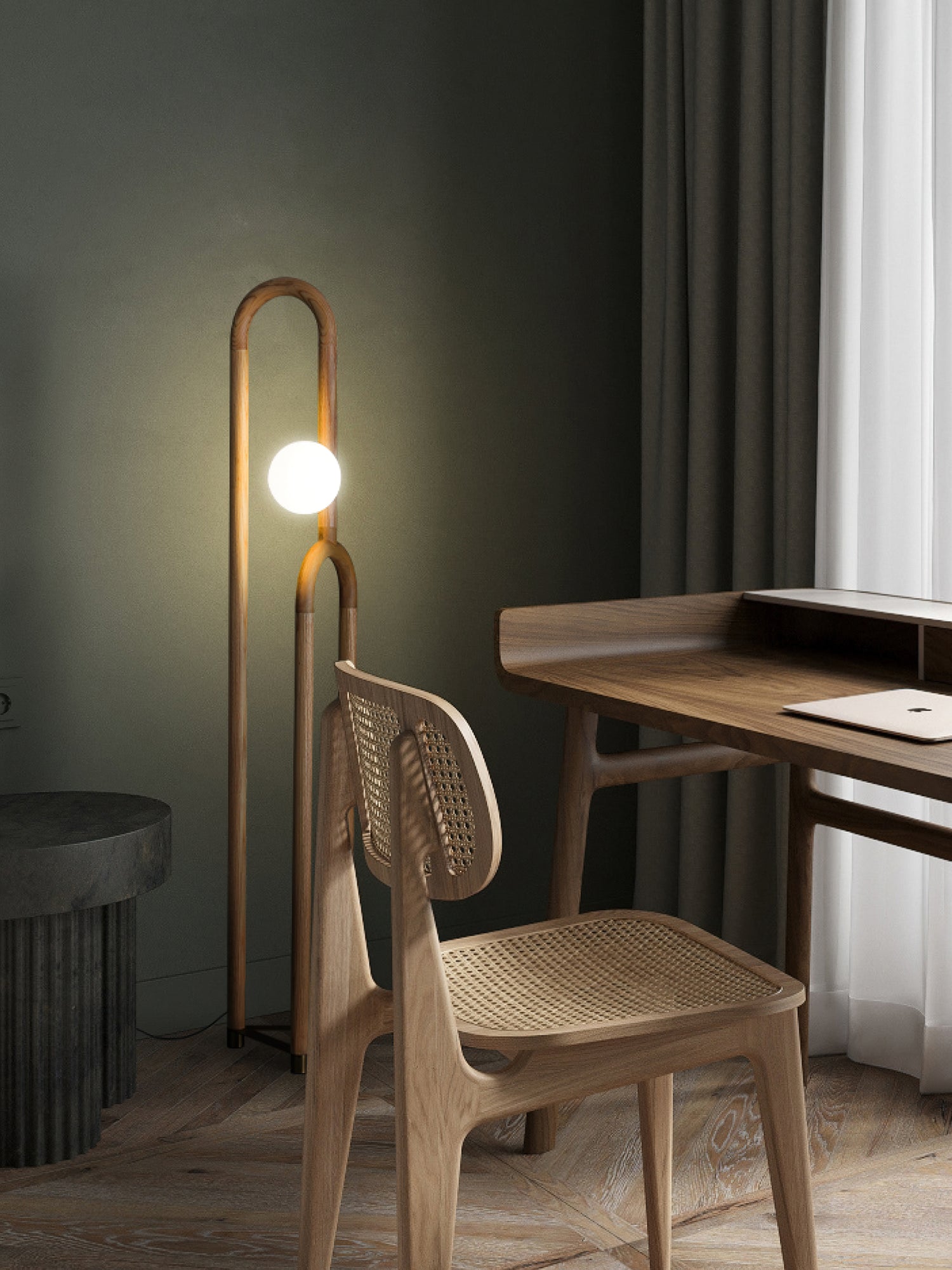 Veraear Art Deco Floor Lamp-Neutral Decor