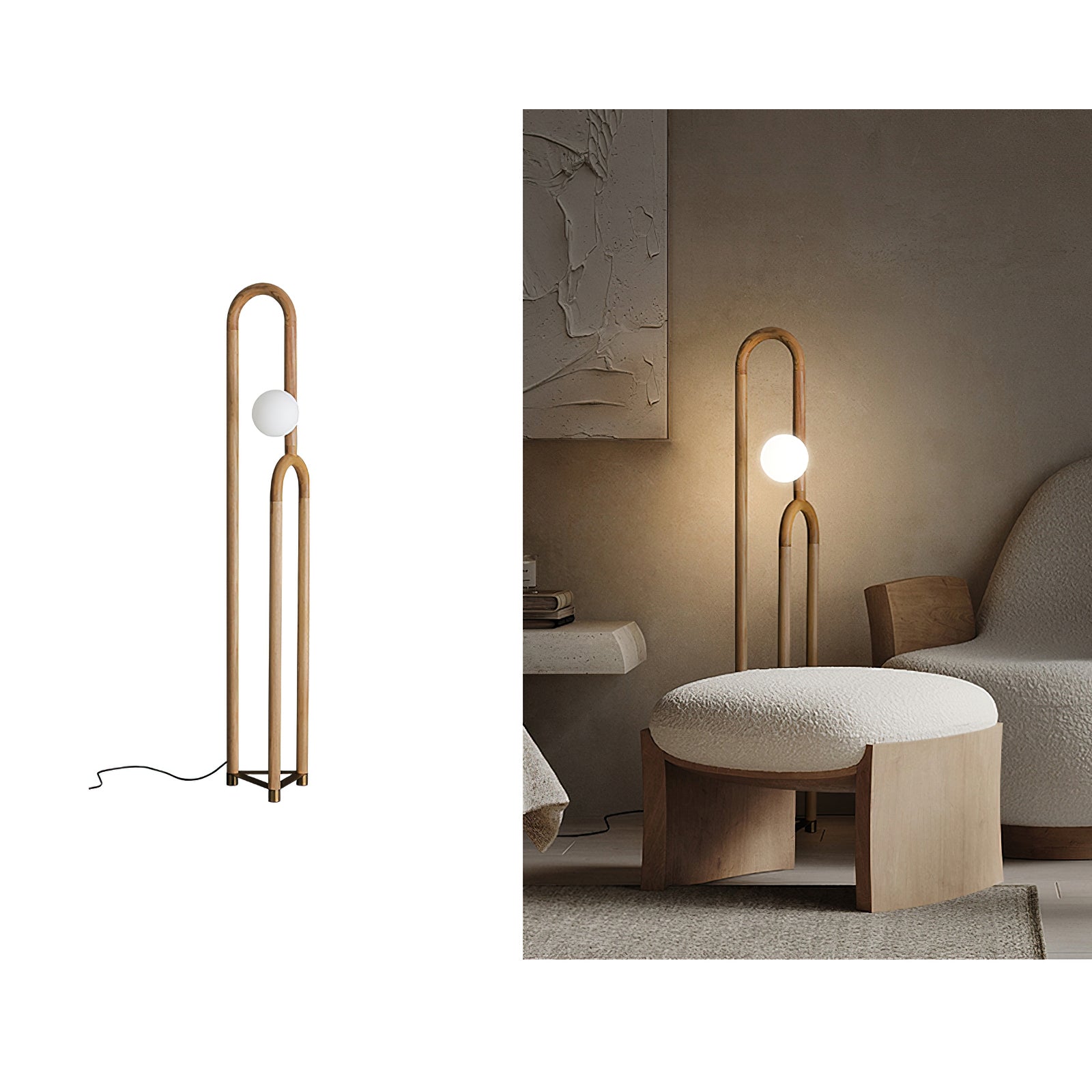 Veraear Art Deco Floor Lamp-Neutral Decor