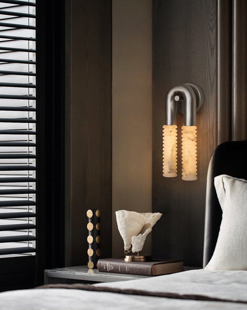 Talbe Alabaster Arc Ridge Modern Wall Lamp-Neutral Decor