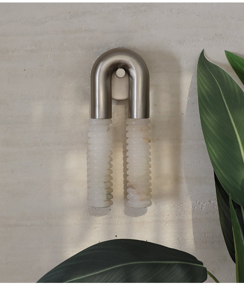 Talbe Alabaster Arc Ridge Modern Wall Lamp-Neutral Decor