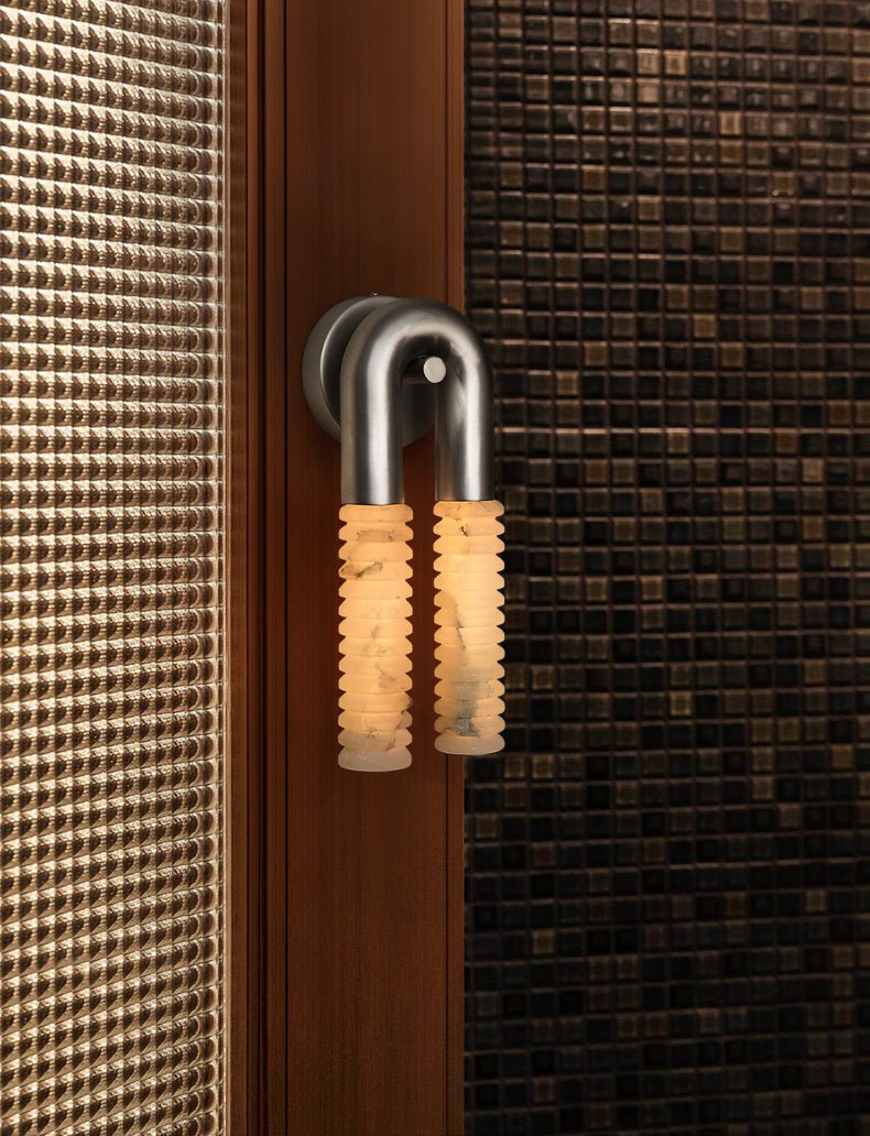 Talbe Alabaster Arc Ridge Modern Wall Lamp-Neutral Decor