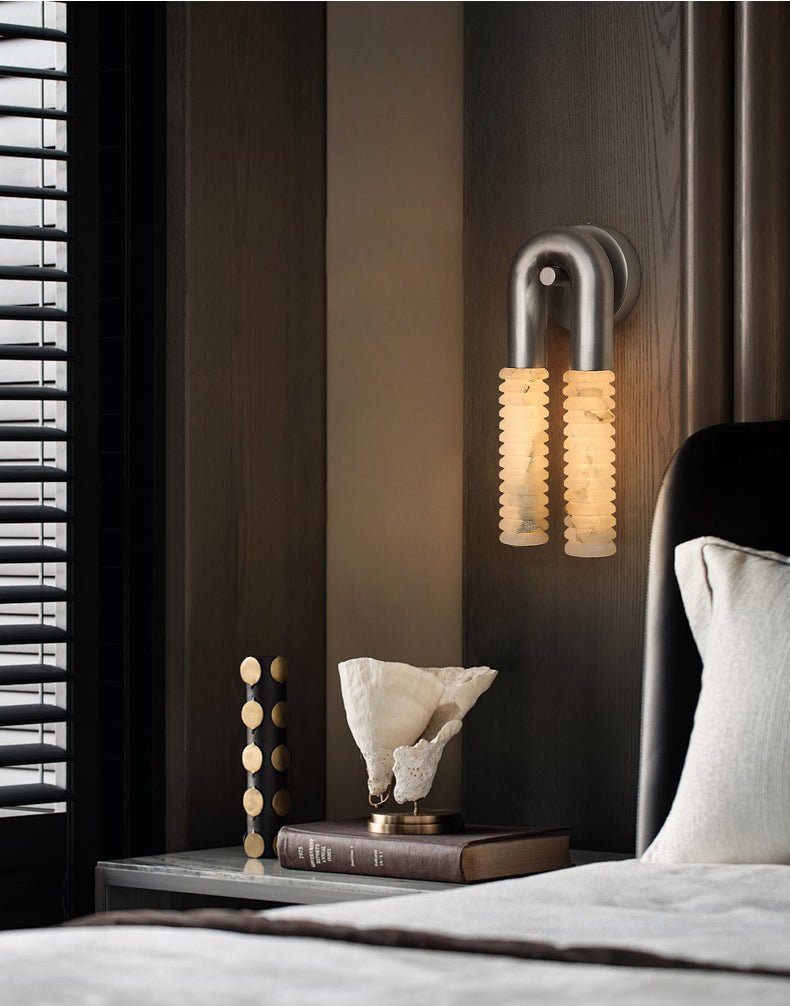 Talbe Alabaster Arc Ridge Modern Wall Lamp-Neutral Decor