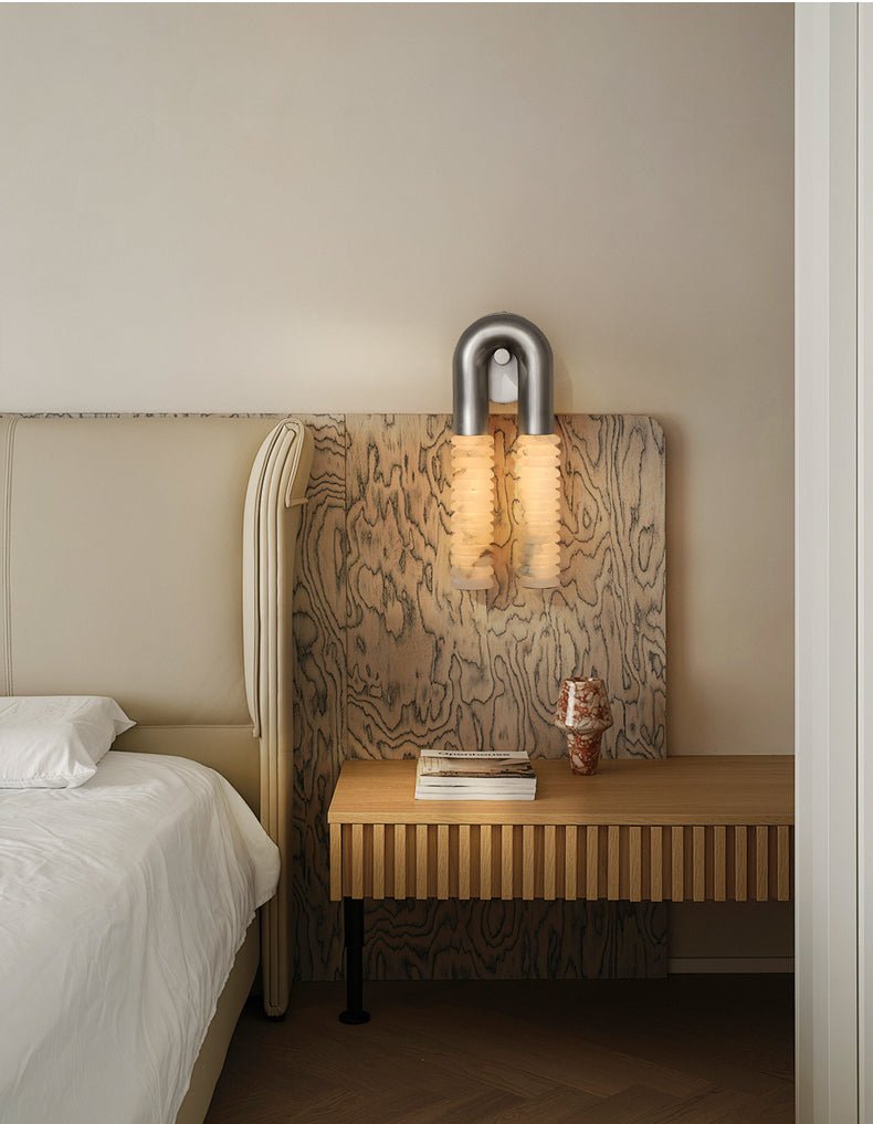 Talbe Alabaster Arc Ridge Modern Wall Lamp-Neutral Decor