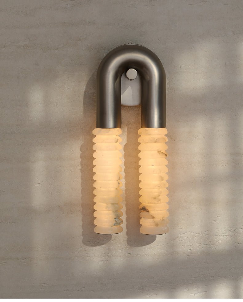 Talbe Alabaster Arc Ridge Modern Wall Lamp-Neutral Decor