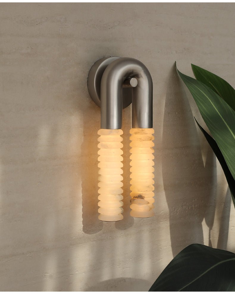 Talbe Alabaster Arc Ridge Modern Wall Lamp-Neutral Decor