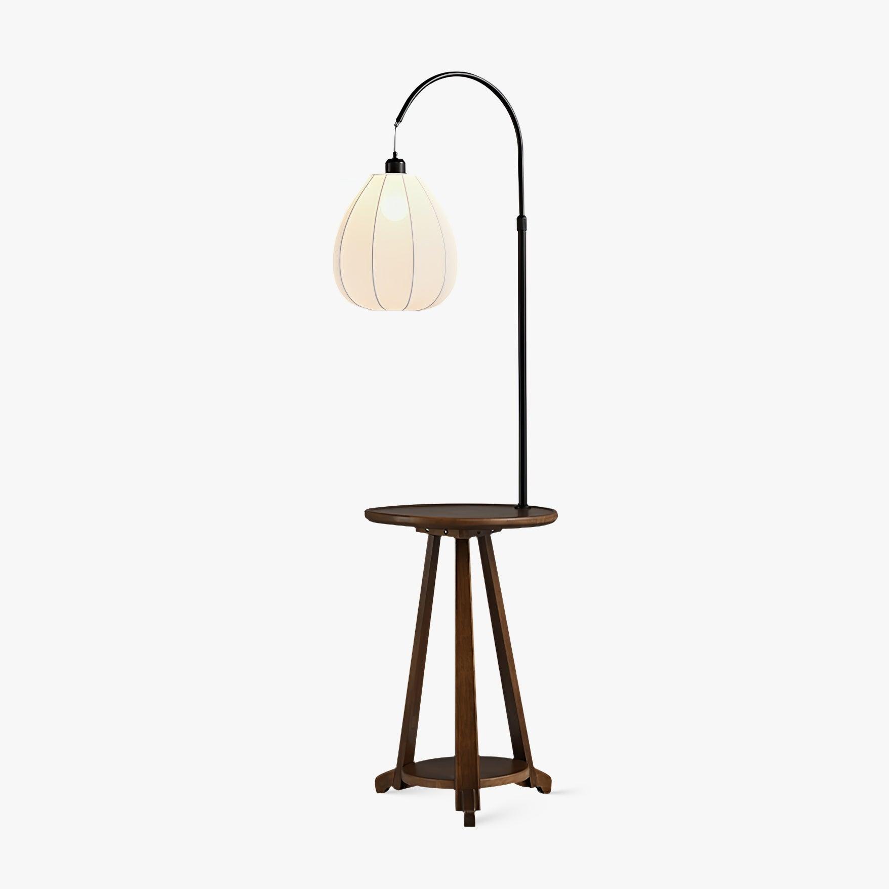 Vazoril Multifunctional Wood Fabric Floor Lamp-Neutral Decor