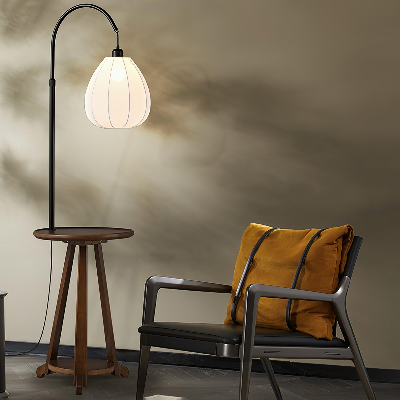 Vazoril Multifunctional Wood Fabric Floor Lamp-Neutral Decor