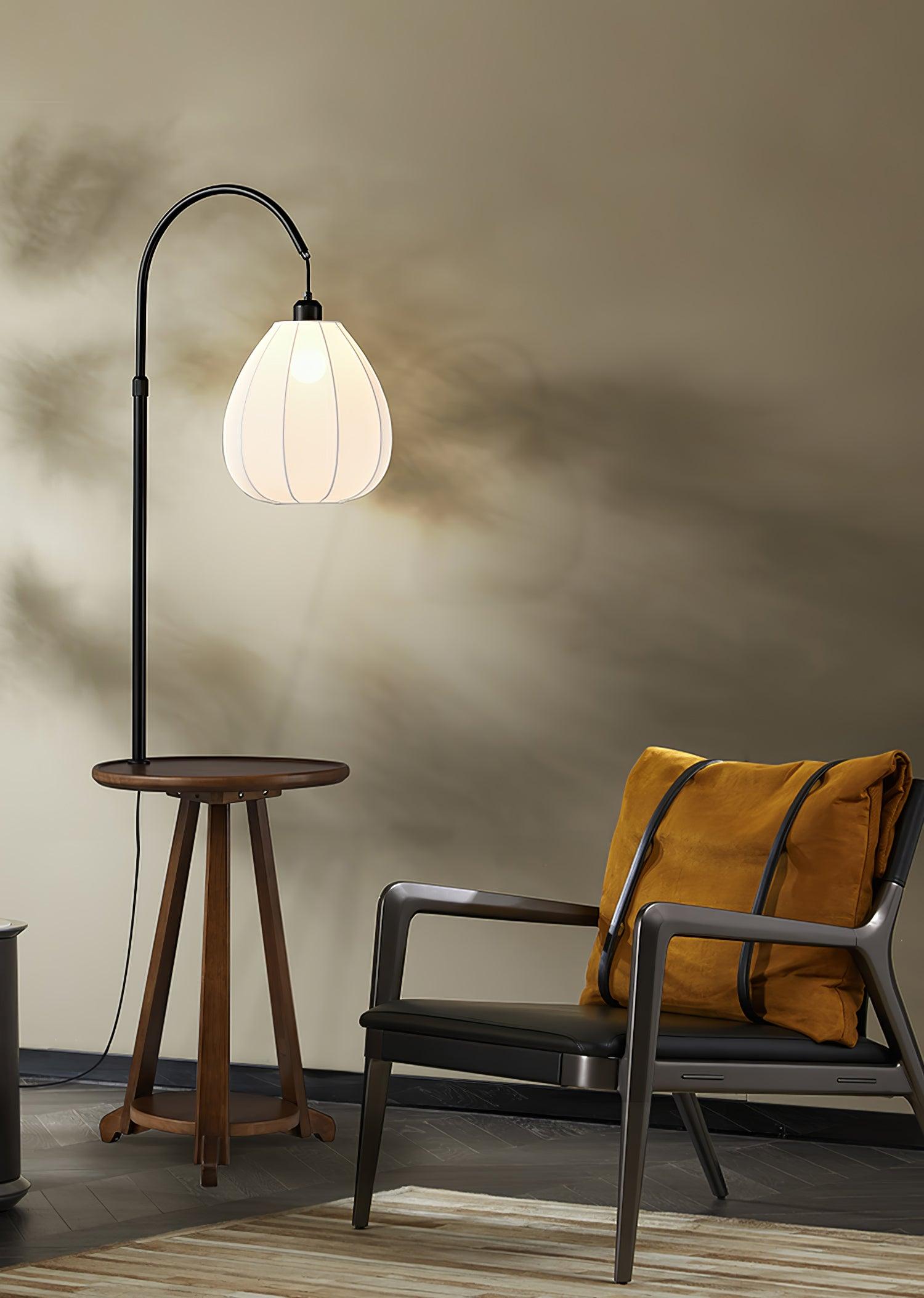 Vazoril Multifunctional Wood Fabric Floor Lamp-Neutral Decor