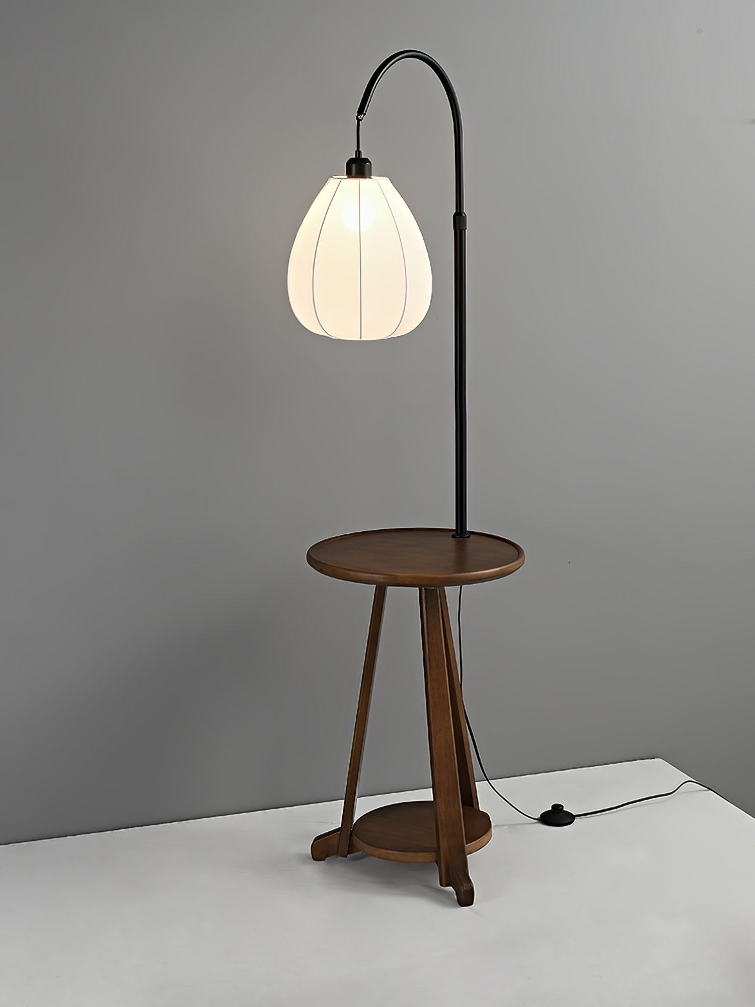 Vazoril Multifunctional Wood Fabric Floor Lamp-Neutral Decor